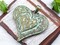 61x65mm Green Verdigris Finished Antique Bronze Heart Pendant w/Bail